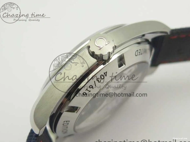 0426 EasyCare Aqua Terra Master Ryder Cup Edition VSF 1:1 Best Edition White Textured Dial on Blue Nylon Strap A8500 Super Clone 8016